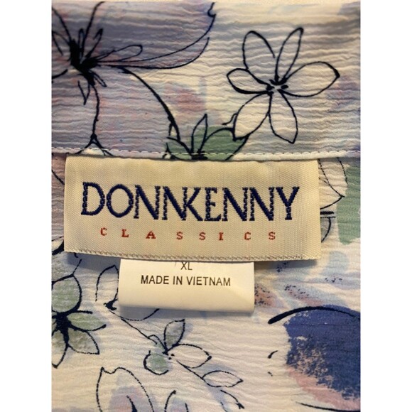 Donkenny Women's XL Floral Button-Down Top Pastel Colors - Picture 7 of 12
